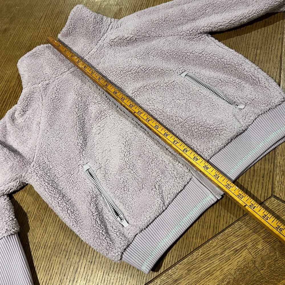 Athleta Cozy Rosey Lavender Sm zip Fleece Jacket and Quilted jogger Pants Set 8 - Picture 14 of 16